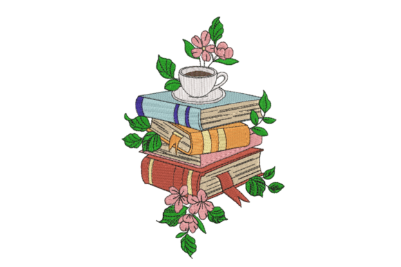 Books Coffee Floral: A Cozy Review for Embroidery Designers