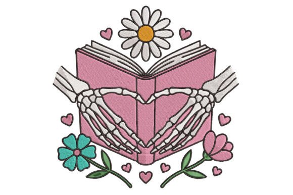 Review: Book Skull Embroidery Design for Dark Academia Apparel