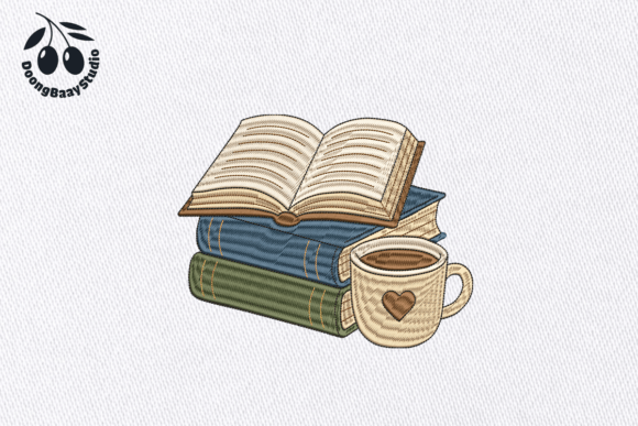 Review: Cozy Books and Coffee Embroidery Design