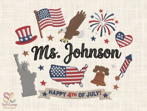 Review: Custom Patriotic USA Embroidery Design