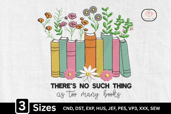 Review: Floral Bookshelf, Book Lover Embroidery Design
