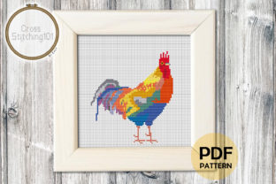Rooster Modern Cross Stitch Pattern Review for Apparel