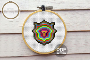 Shield Modern Cross Stitch Pattern Review for Boutique Sweatshirts